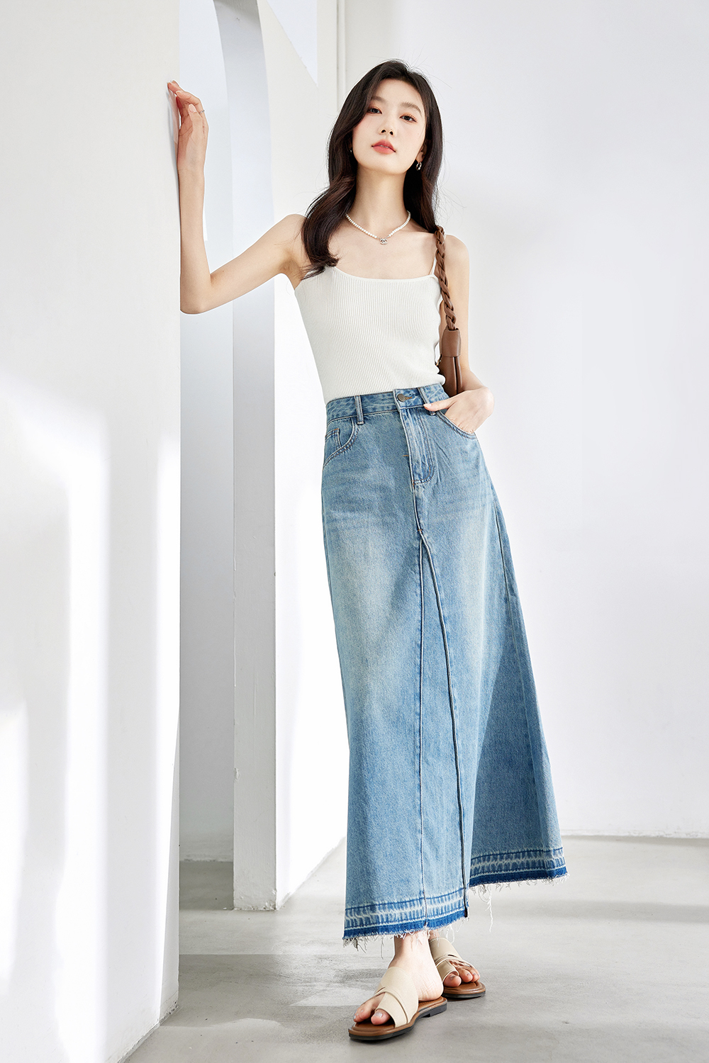 Slimming Crotch-Covering A-Line Skirt