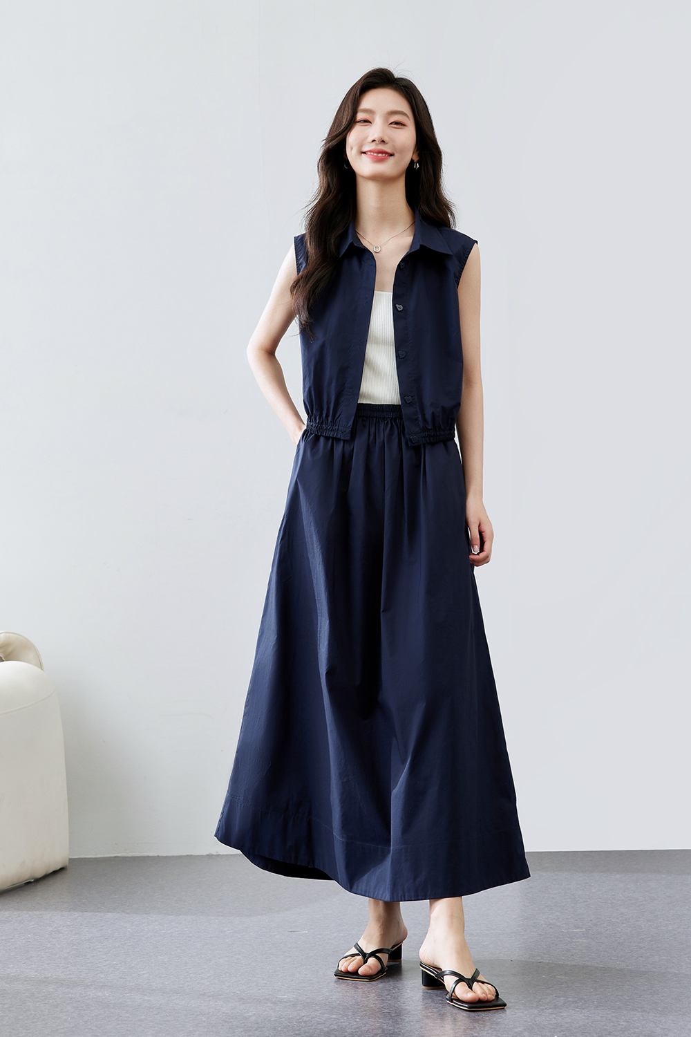 Elegant Temperament Pure Cotton Suit