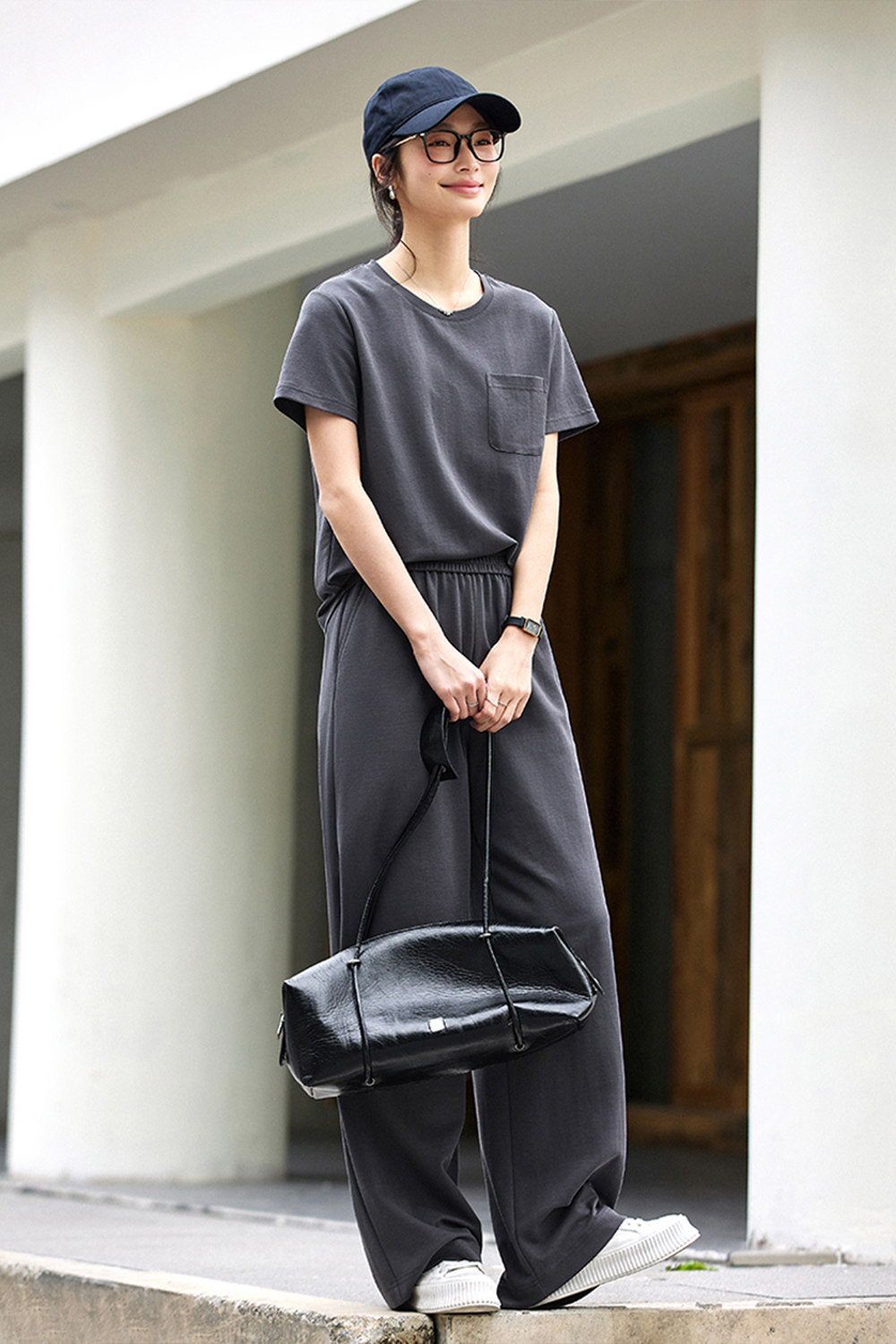 Minimalistic and Commute Wide-leg Pants Suit-VIMLYSTORE