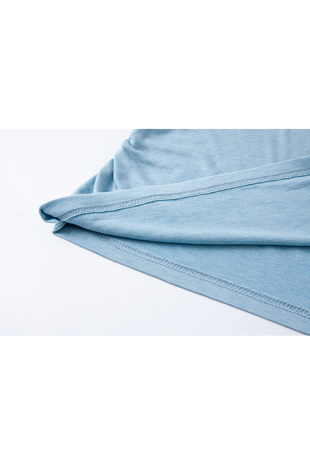 Office-Chic Ruched Waist Top with Round Neck