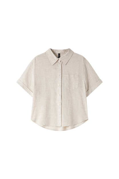Trendy Relaxed Short-Sleeve Top with High-Waist Wide-Leg Pants Set
