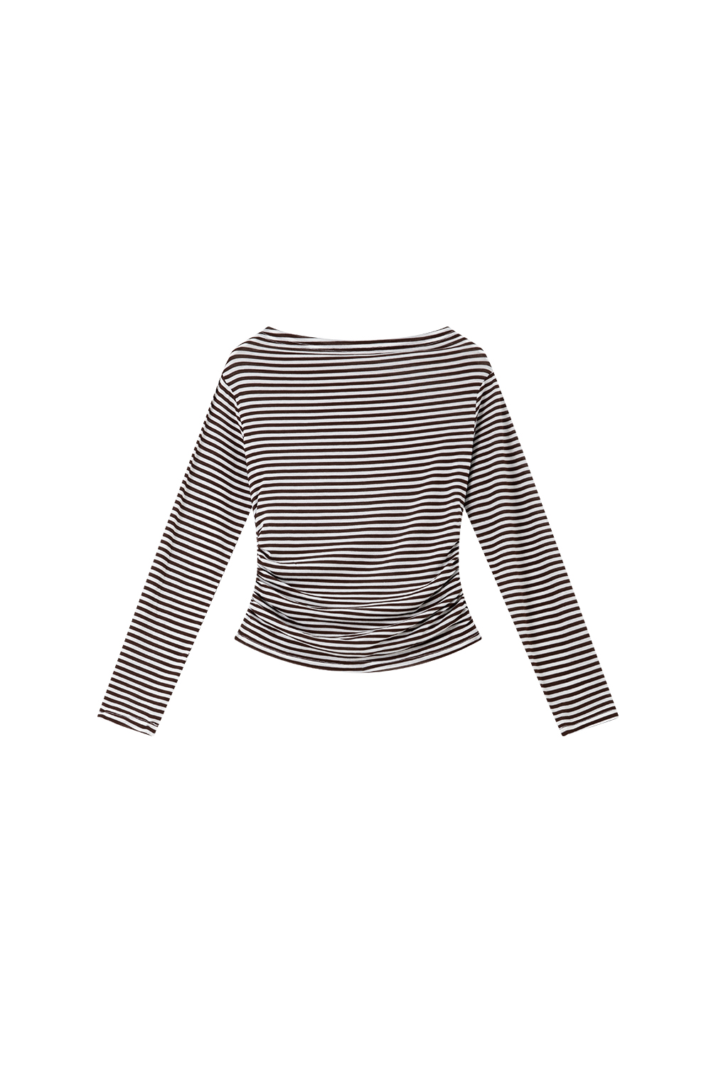Vintage Stripe Boat Neck Slimming Long Sleeve T-Shirt-VIMLYSTORE