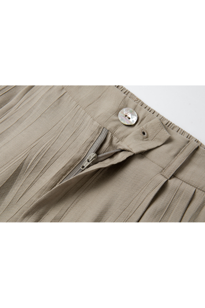 Casual-Commute V-Neck Blazer with High-Waist Wide-Leg Pants Set