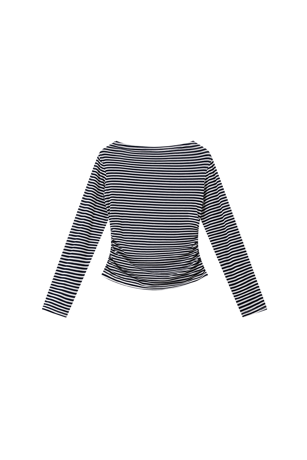 Vintage Stripe Boat Neck Slimming Long Sleeve T-Shirt-VIMLYSTORE