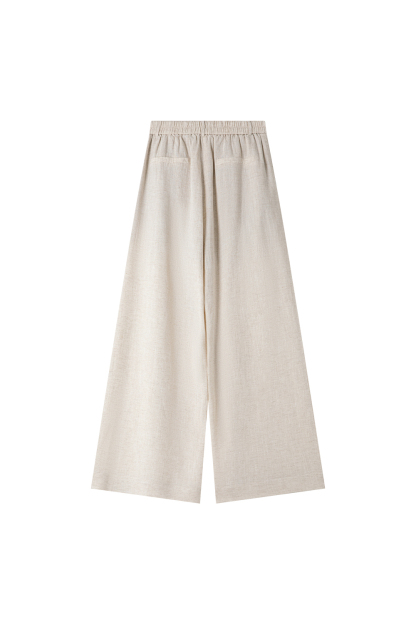 Trendy Relaxed Short-Sleeve Top with High-Waist Wide-Leg Pants Set