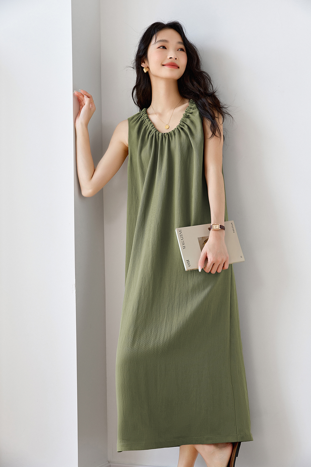 French-Inspired Sleeveless Relaxed Sundress
