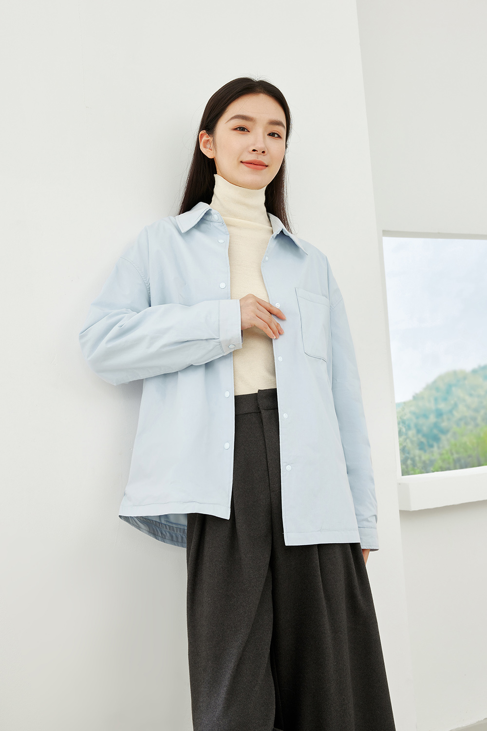 Classic Solid Color Cotton Jacket