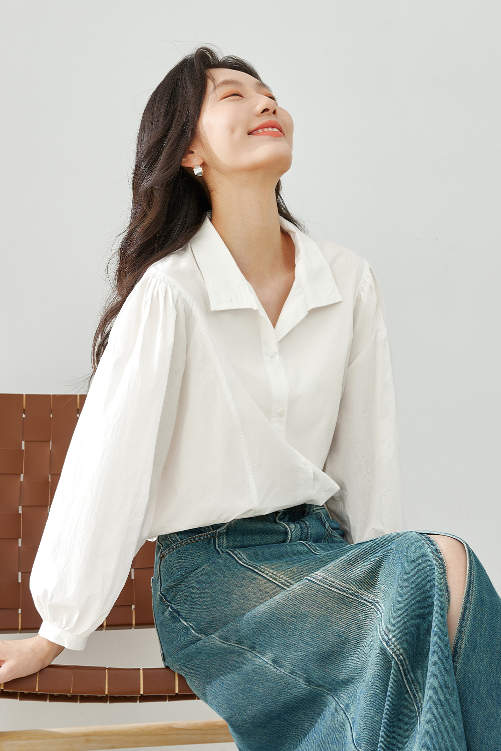 Pure Cotton Turn-down Collar Shirt