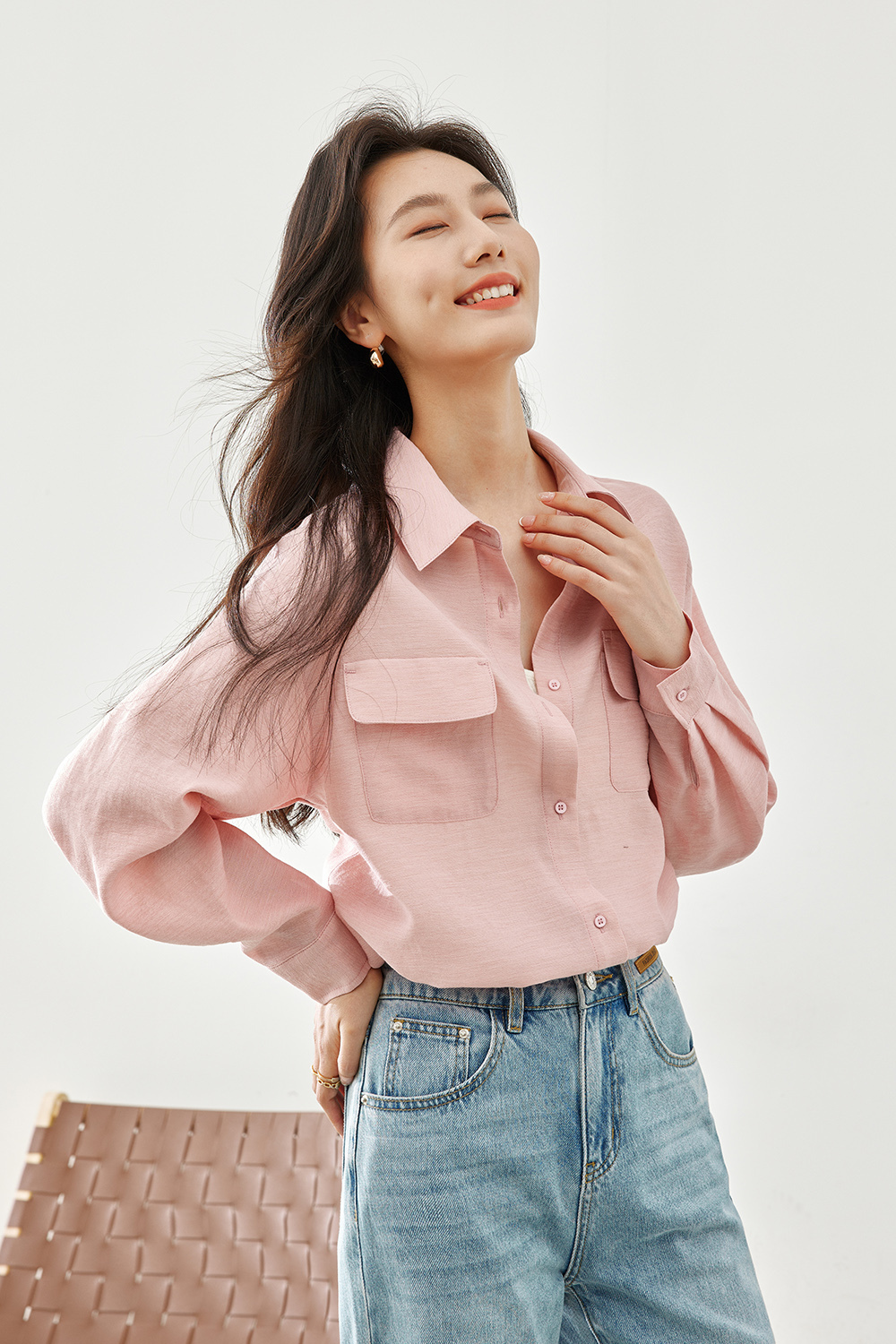 Casual drop sleeve shirt
