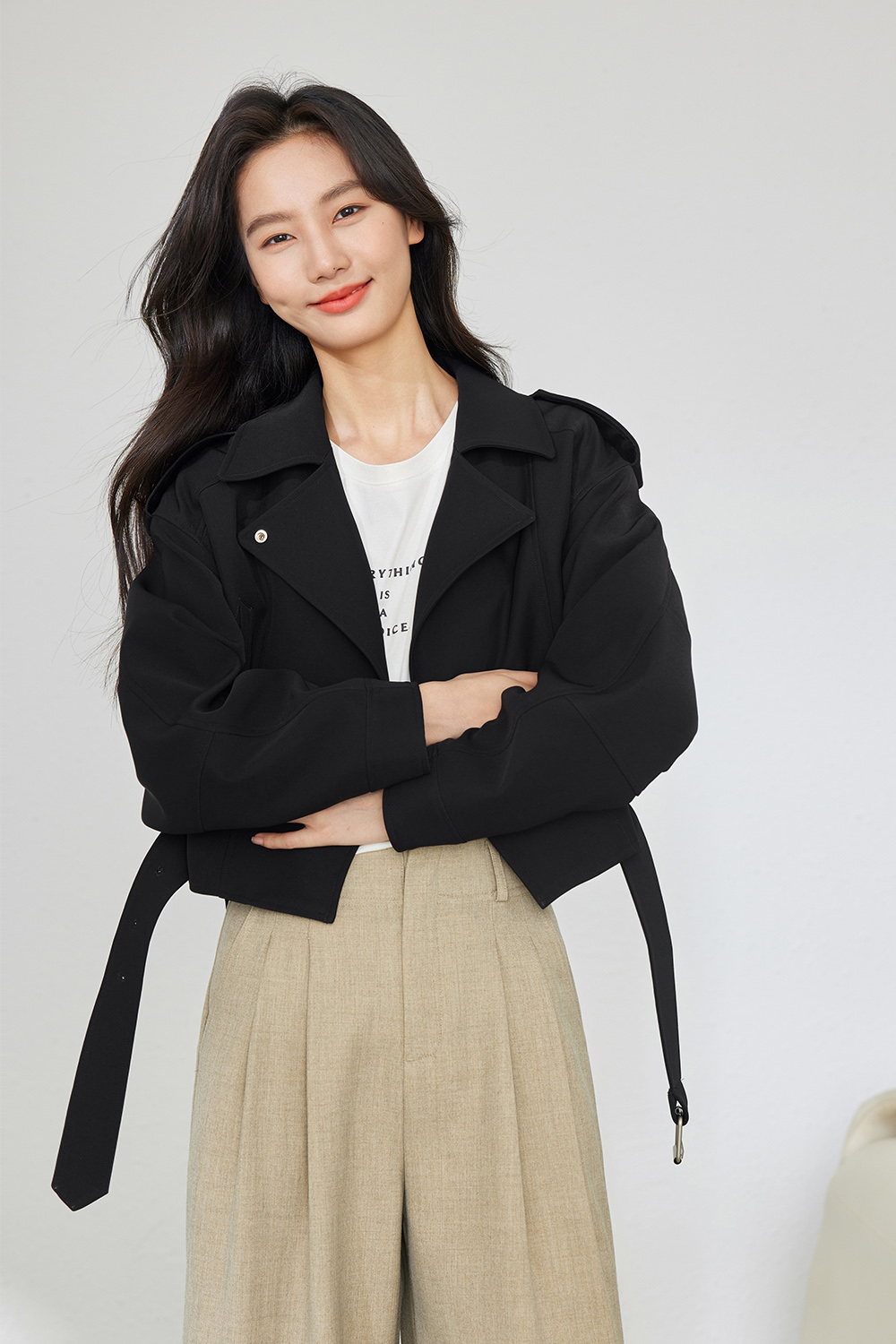 Big Lapel Elegant Windbreaker-VIMLYSTORE