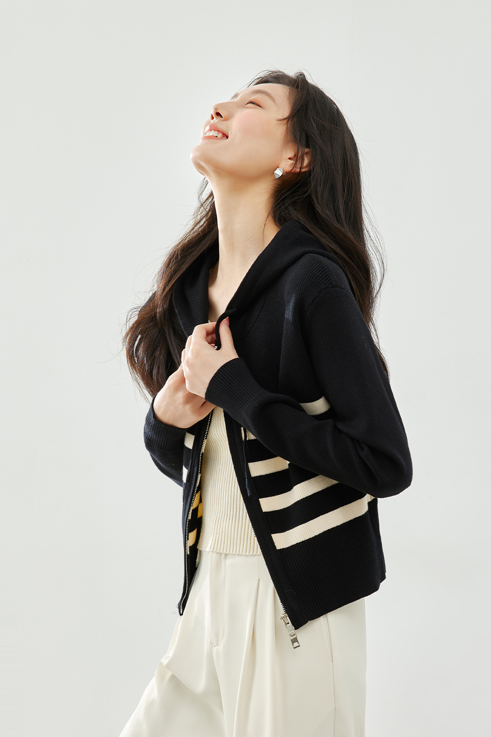 Striped Hooded Sweater