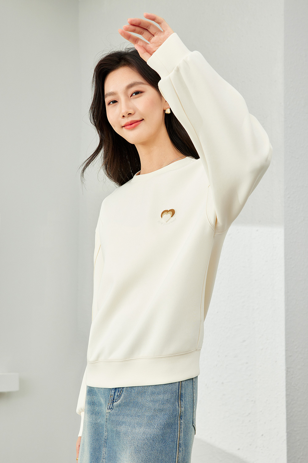 Unique embroidered round neck tops