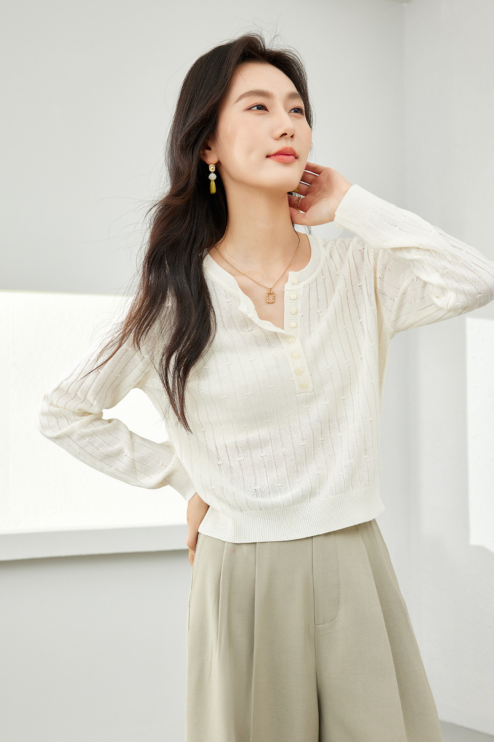 Lyocell Blend Sweater-VIMLYSTORE