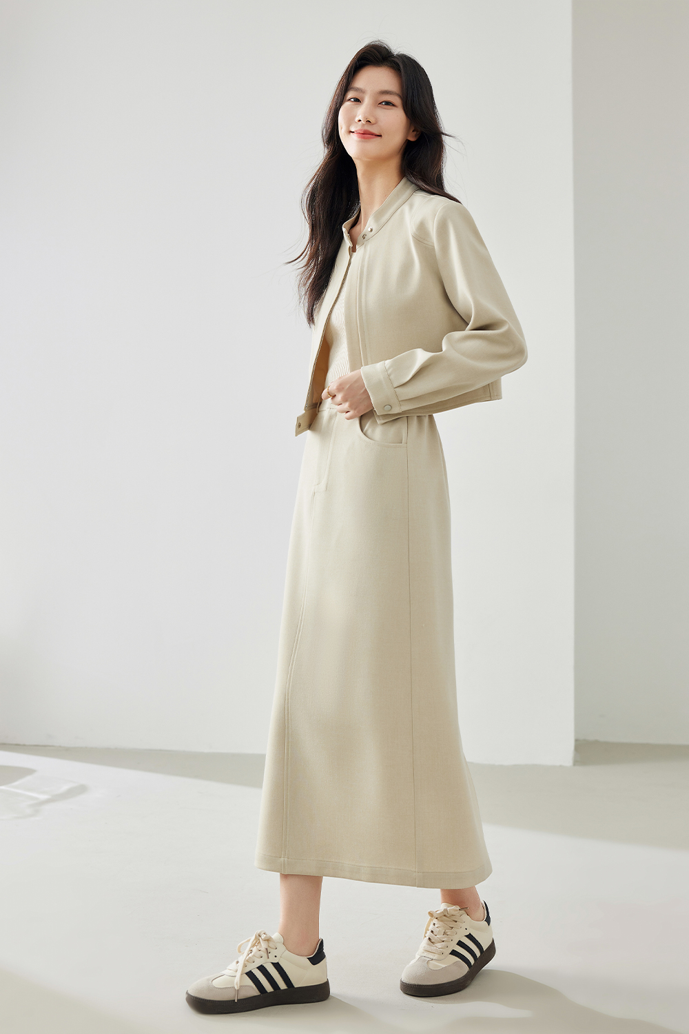 Gentle Minimalist Two Piece Suit Skirt-VIMLYSTORE