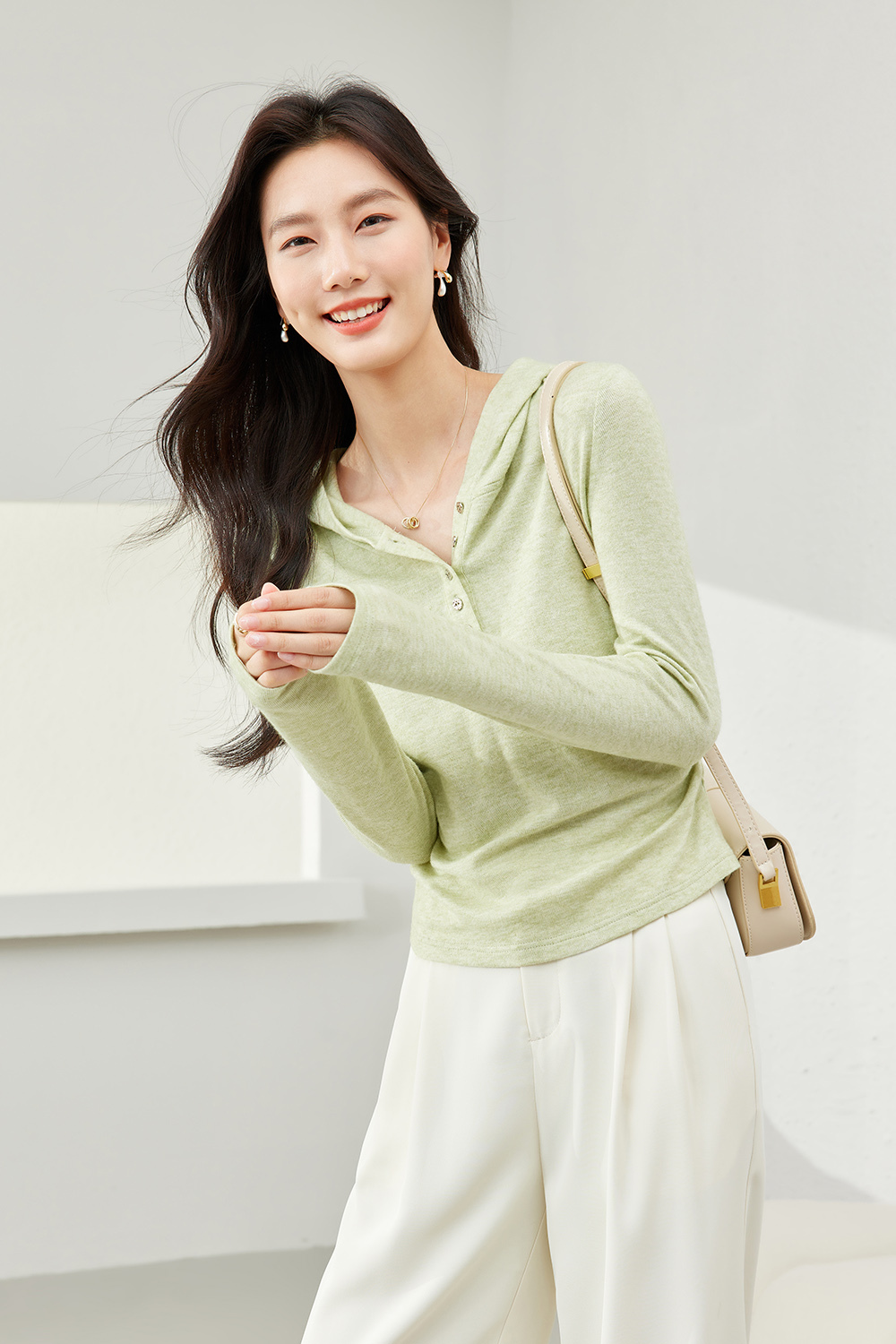 Versatile Slim-Fit Hooded T-Shirt
