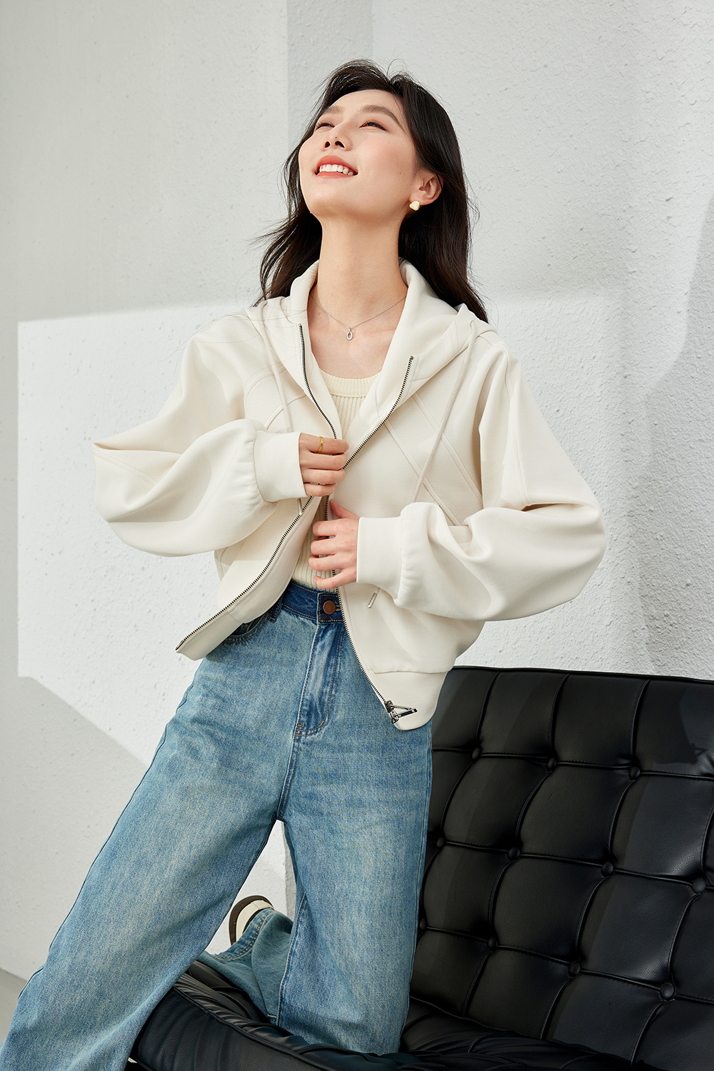 Casual Hooded Short Jacket