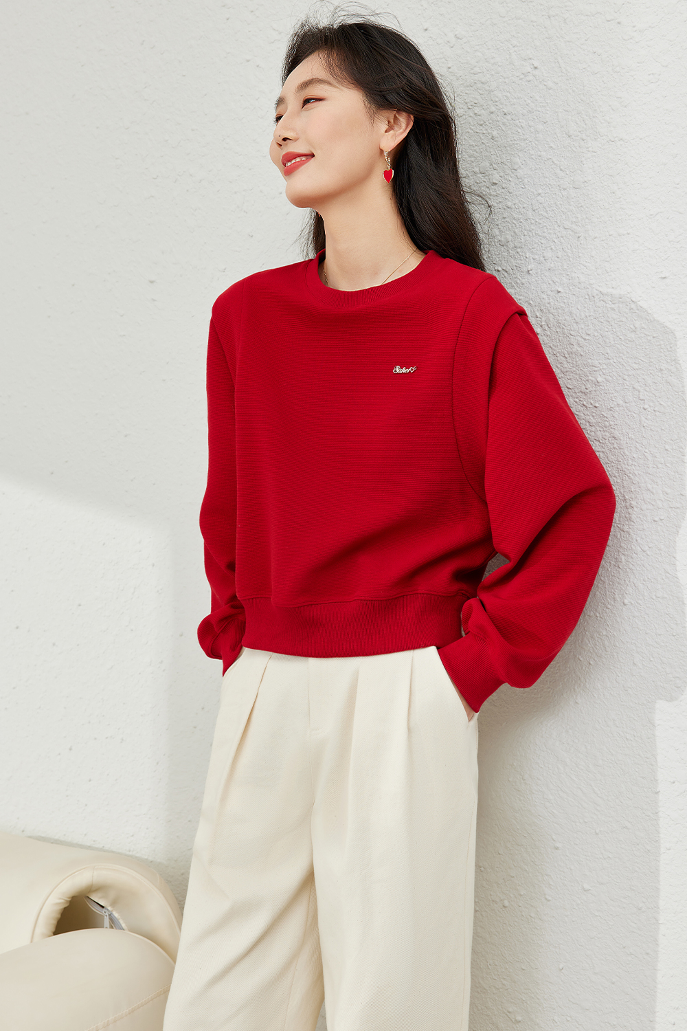 Solid color short tops