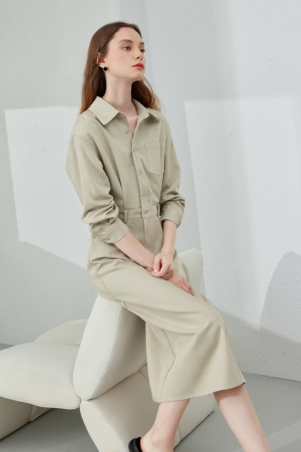 Fashionable Polo Neck Dress