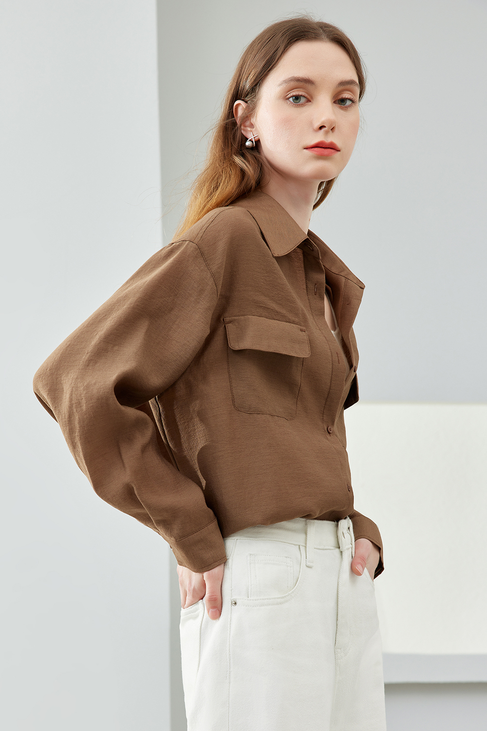Casual drop sleeve shirt
