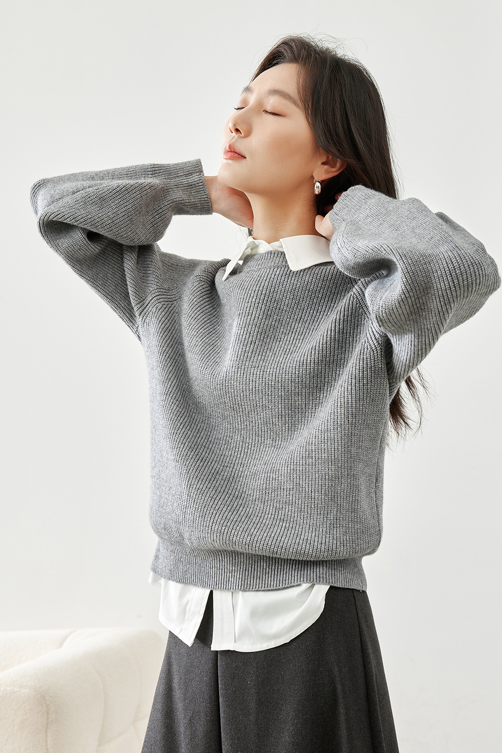 Elegant Crew Neck Sweater