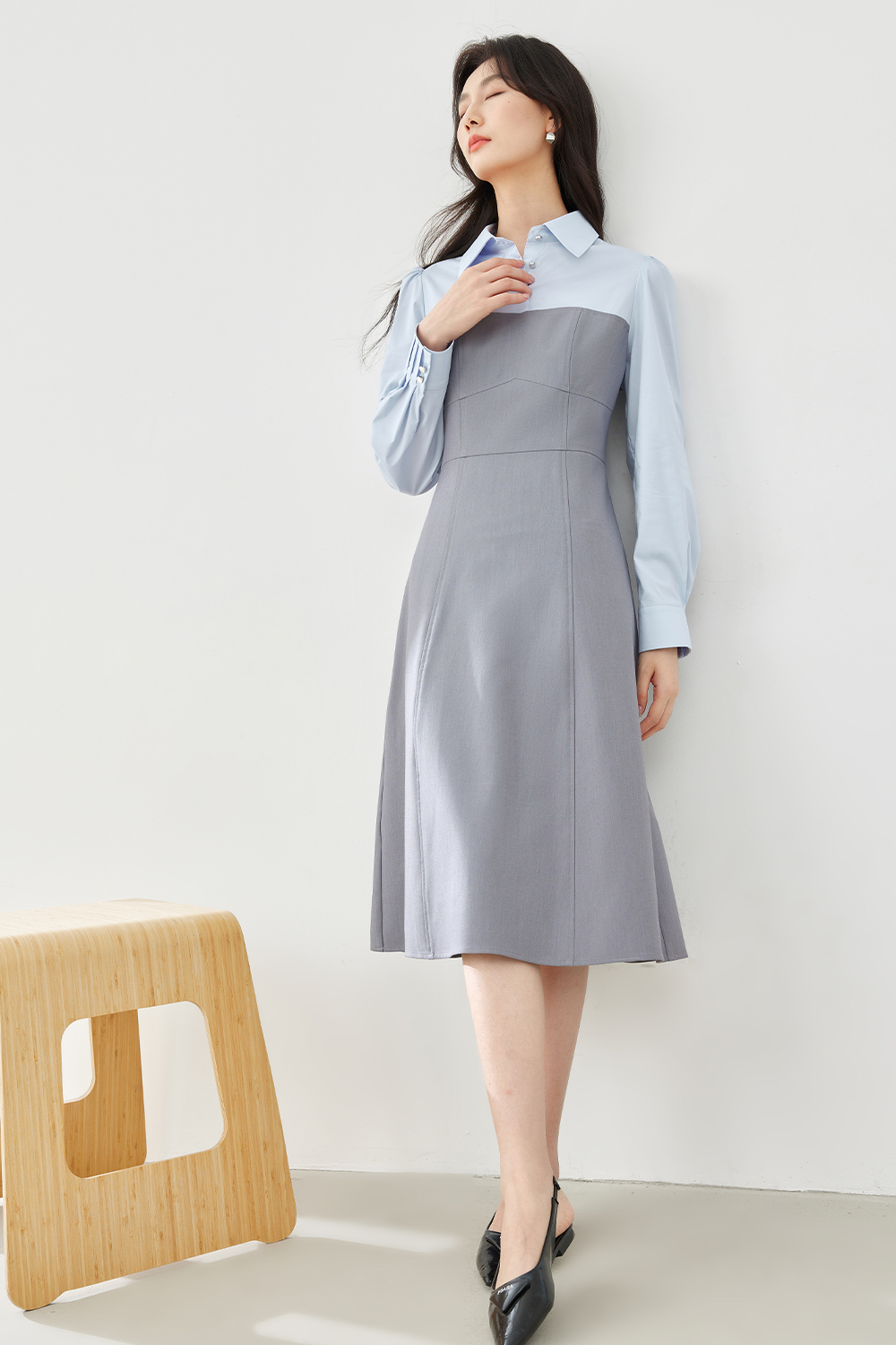 Patchwork Contrast Dress