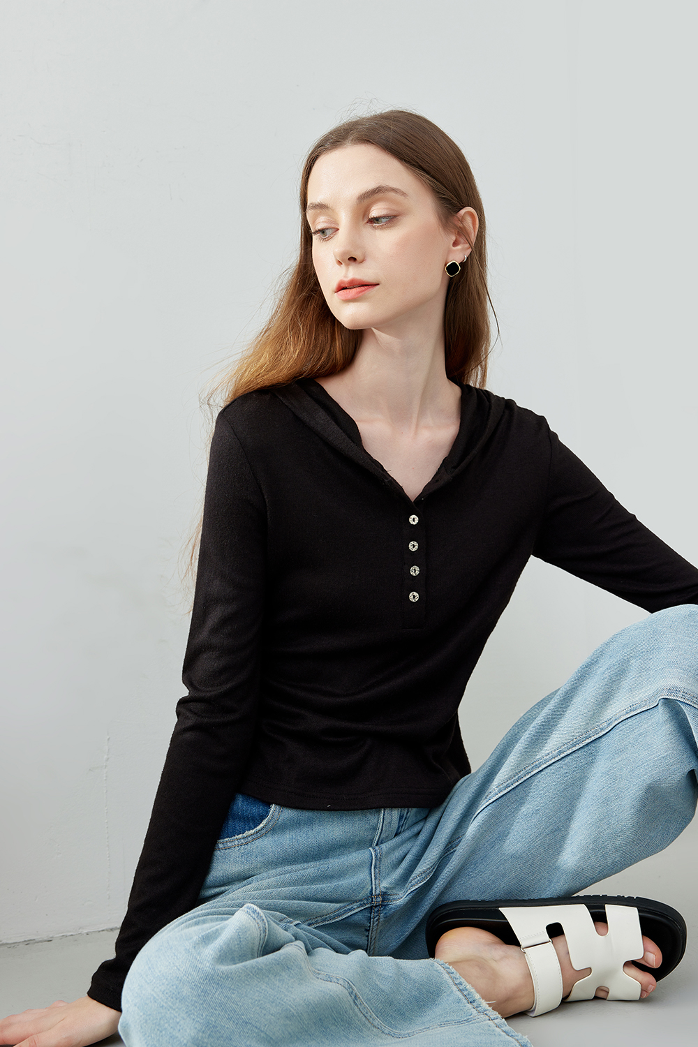 Versatile Slim-Fit Hooded T-Shirt