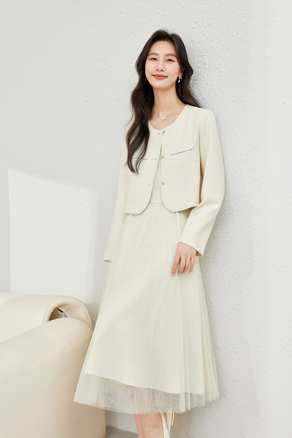 Mesh Dress Suit