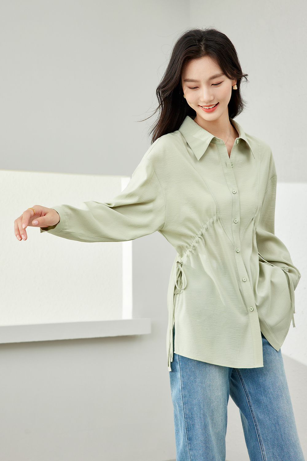 Waisted Tie Shirt