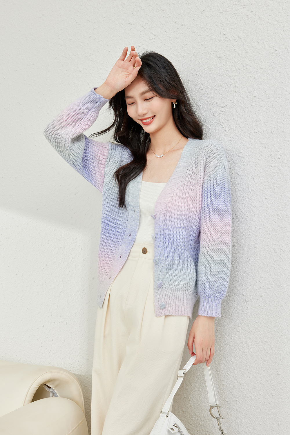 Gradient Knitted Cardigan