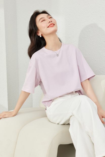 Solid Color Simple Short Sleeve T-Shirt