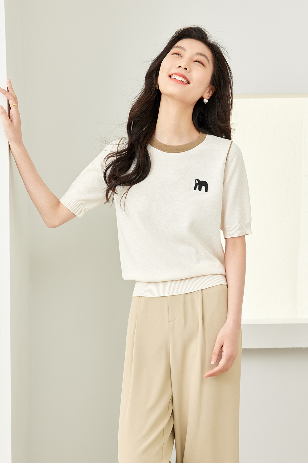 Baby Elephant Embroidered Sweater