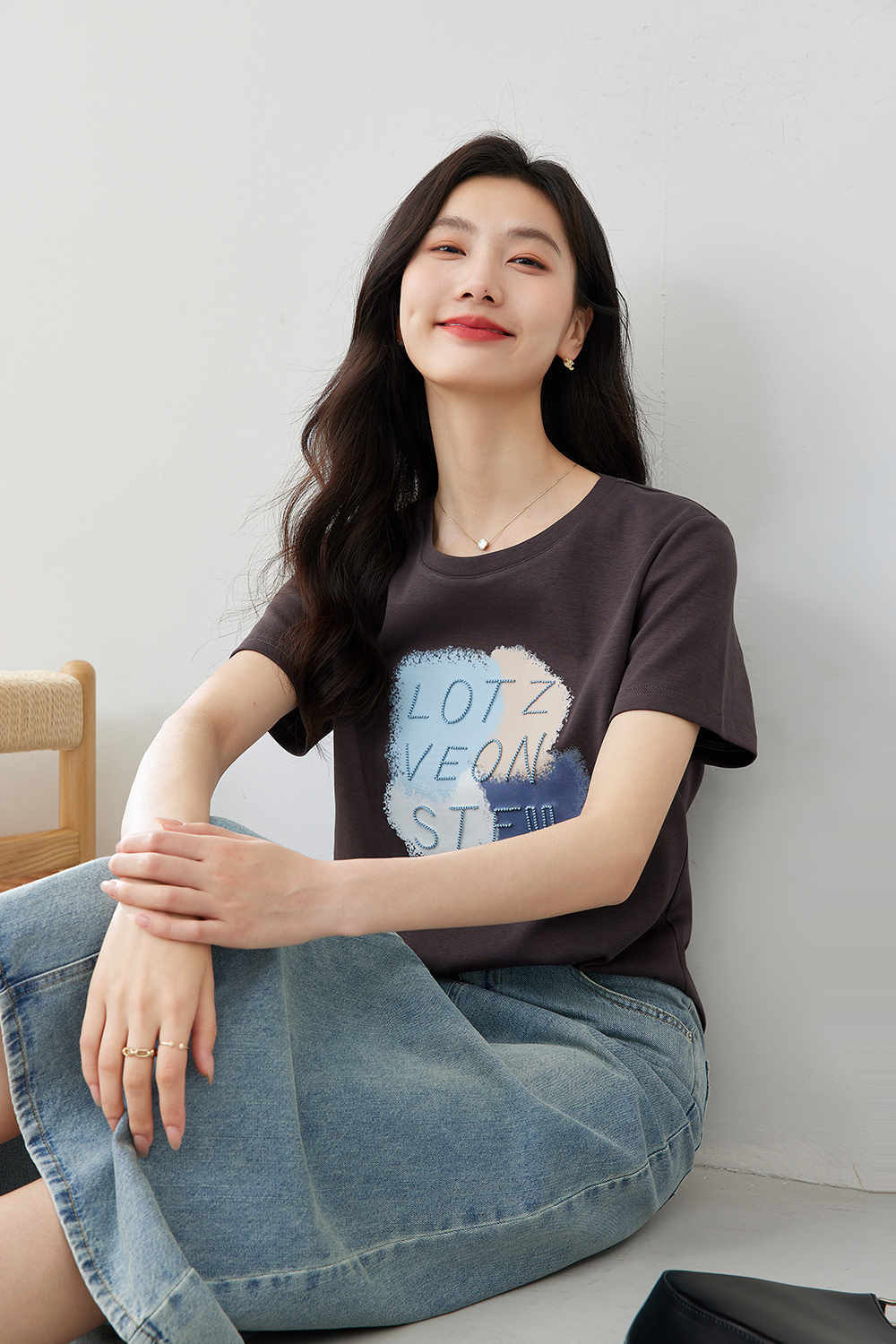 Small Fresh Printed T-Shirt-VIMLYSTORE