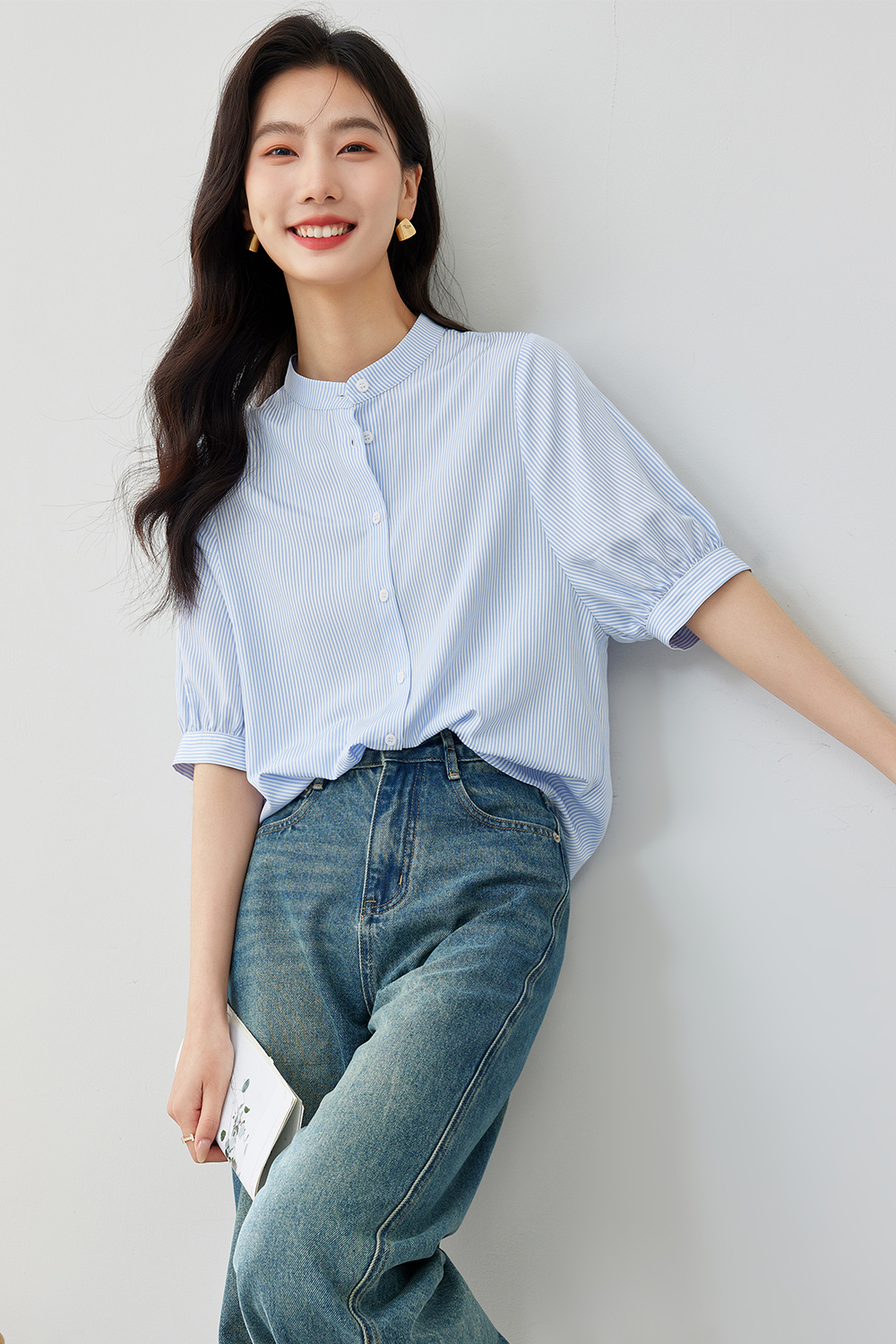 Lightweight Blue Striped Shirt