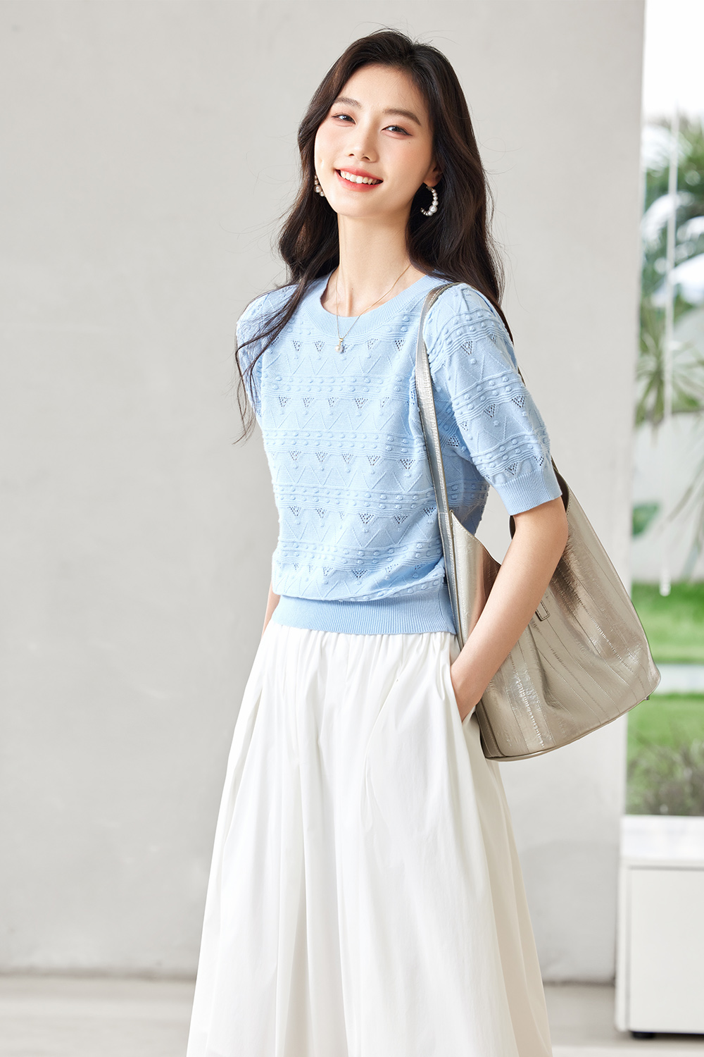 Sunshine Cotton Crew Neck Sweater