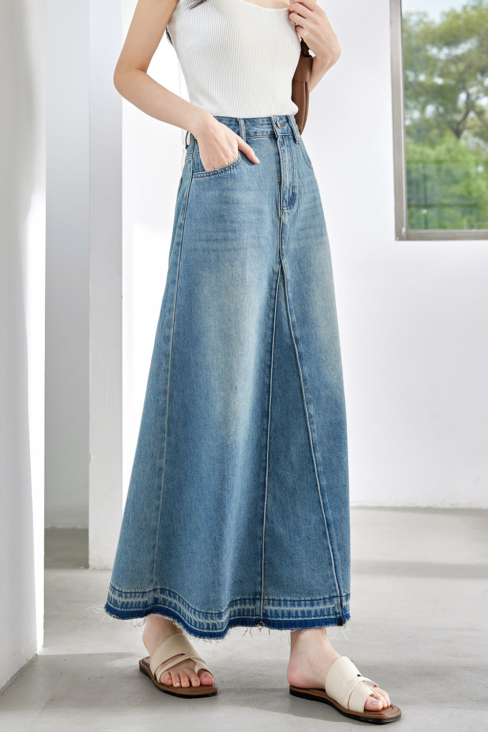Slimming Crotch-Covering A-Line Skirt
