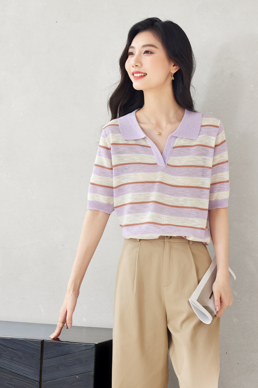 Small Zigzag Striped Sweater