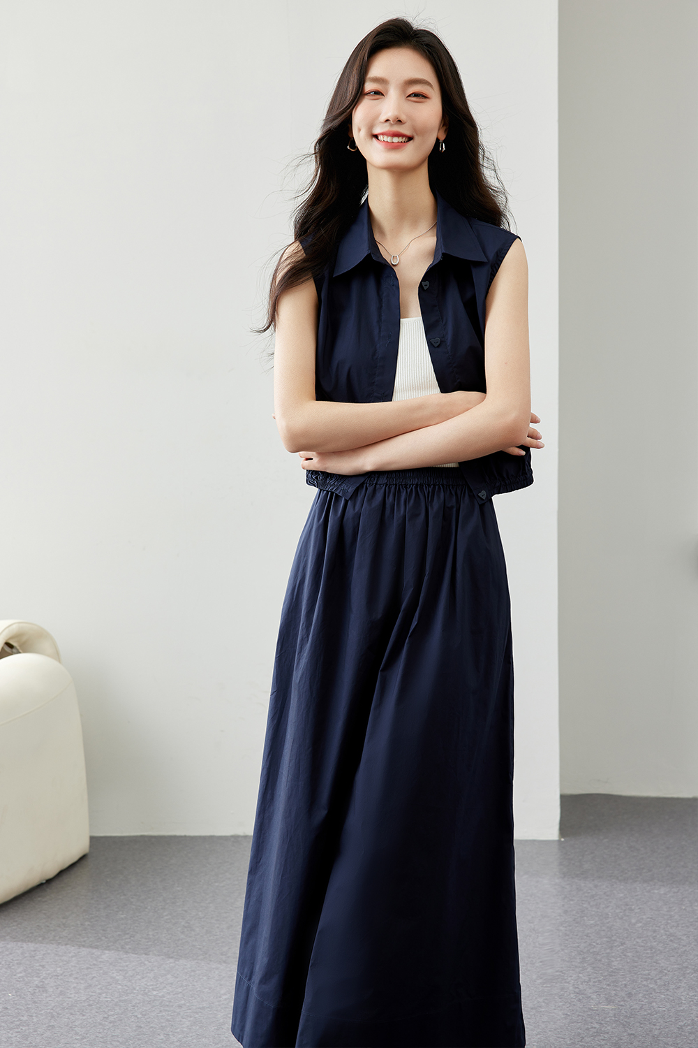 Elegant Temperament Pure Cotton Suit