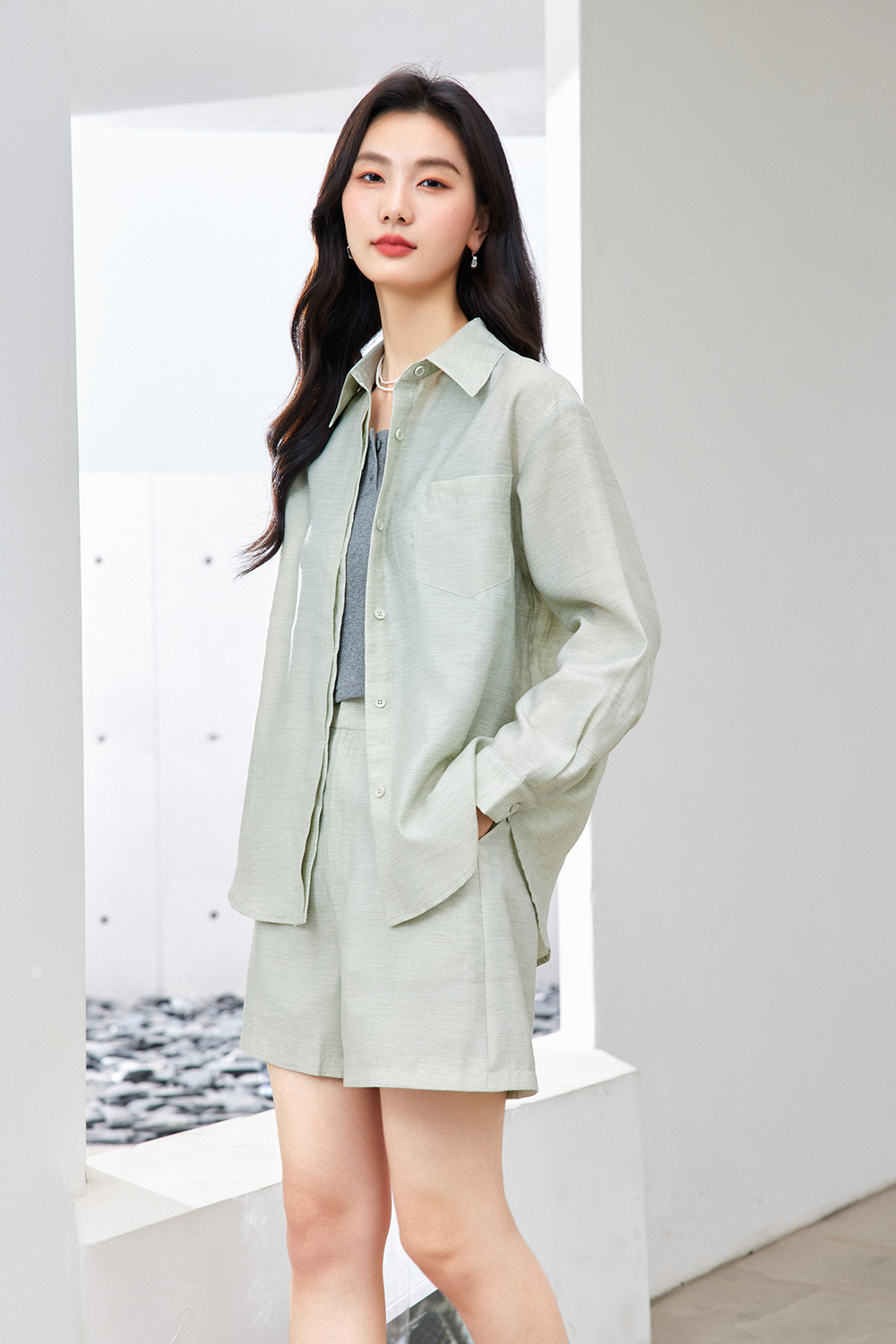 Solid Color Casual Suit