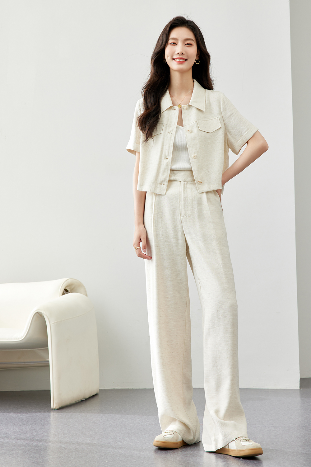 Summer Apricot Commuter Suit