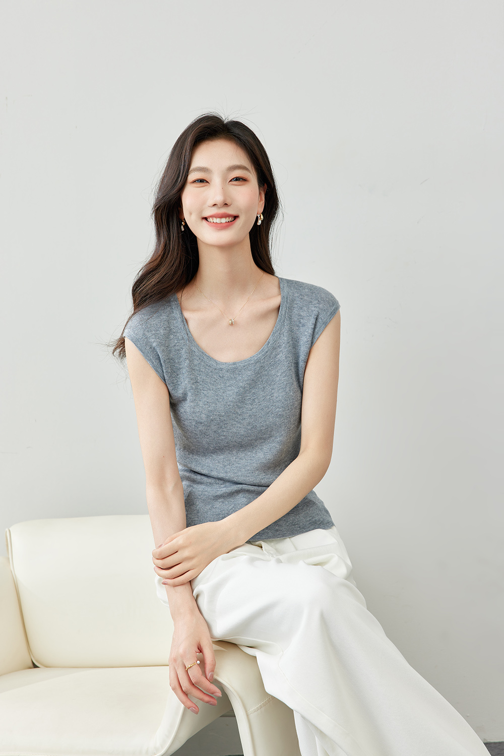 Stylish All-match Elegant Knitted Sweater