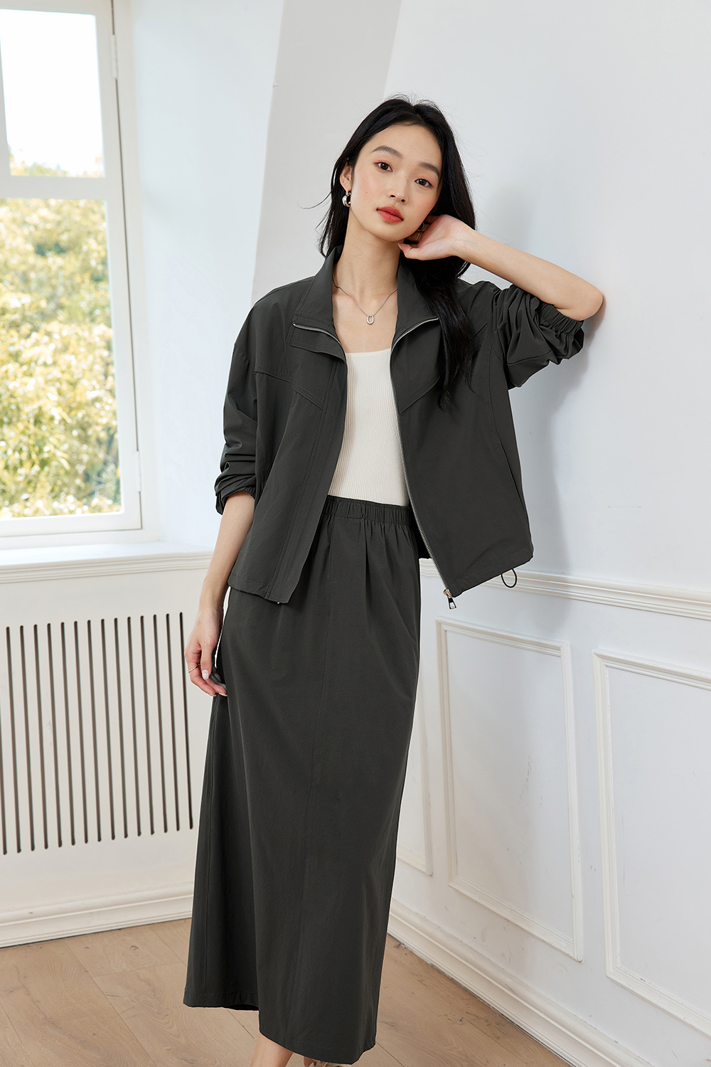 Stand Collar Workwear Casual Suit