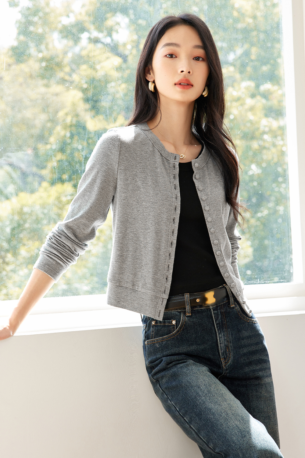 Fashion Matching Knitted Cardigan
