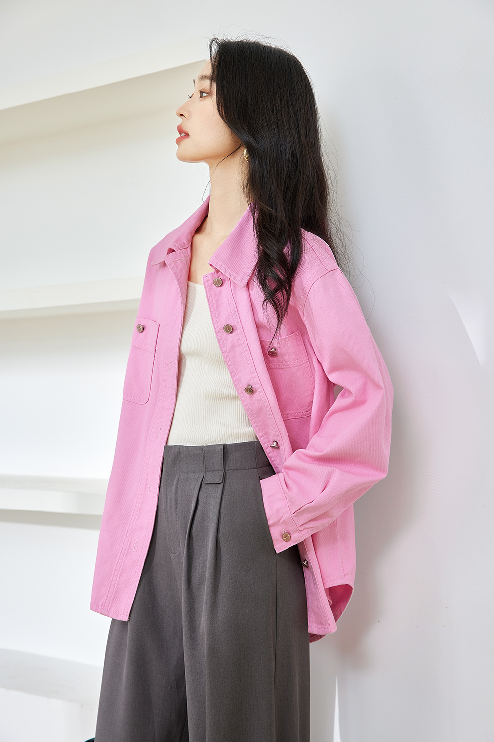 Age-Reducing Pure Cotton Denim Jacket