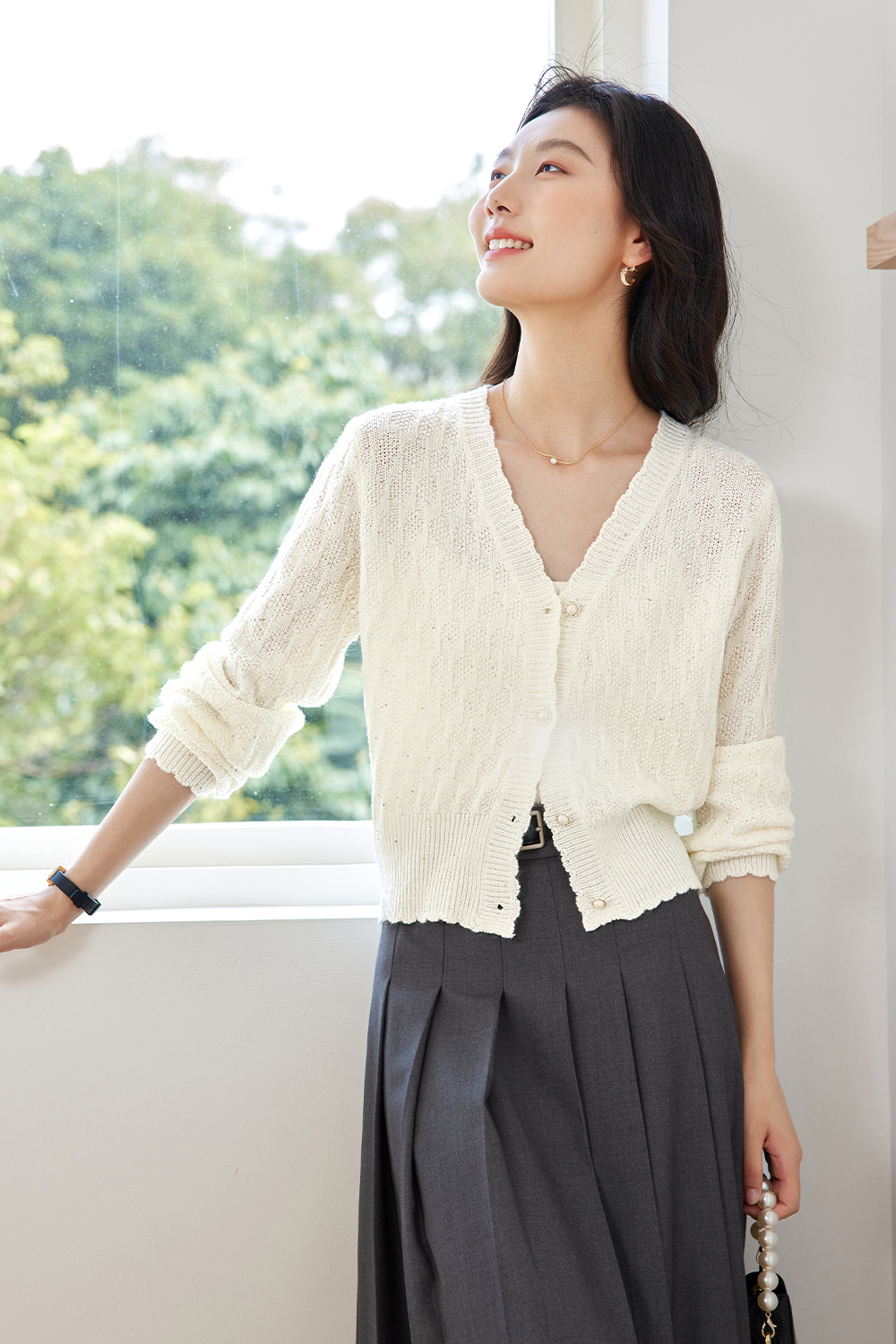 Sequin Texture Knitted Jacket