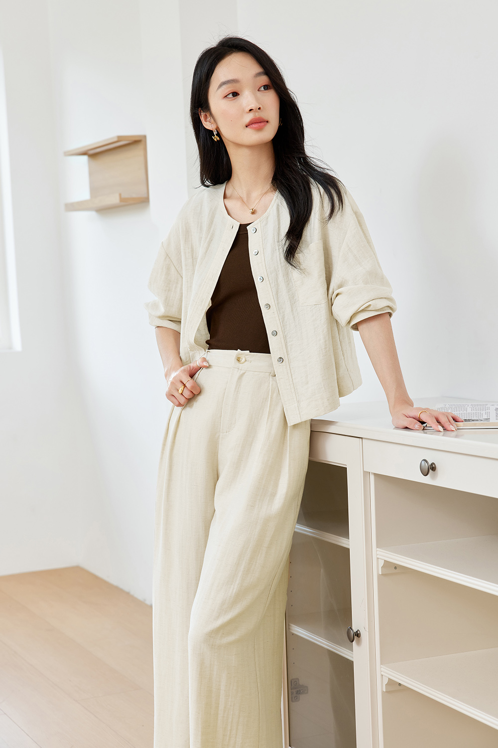 Casual Loose Linen Two-Piece Suit