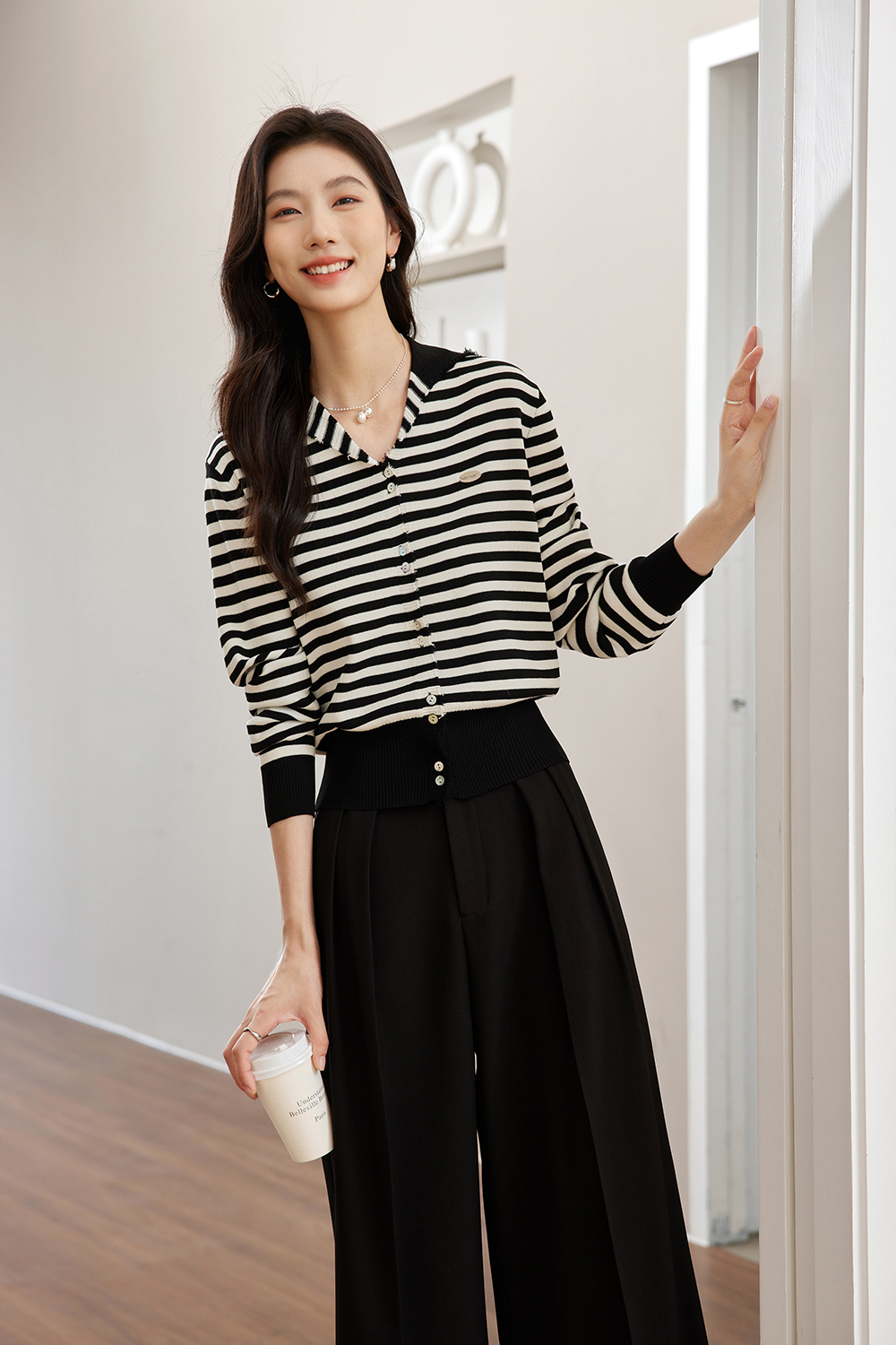 Simple And Versatile Knitted Cardigan-VIMLYSTORE