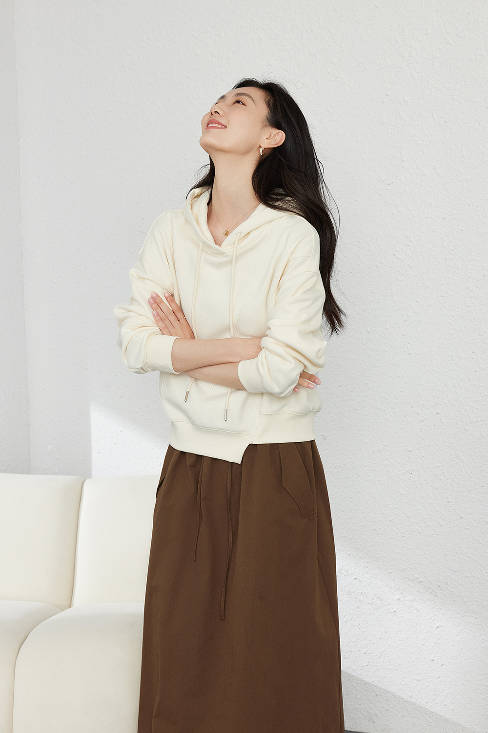 Fleece-Lined Hooded Sweatshirt