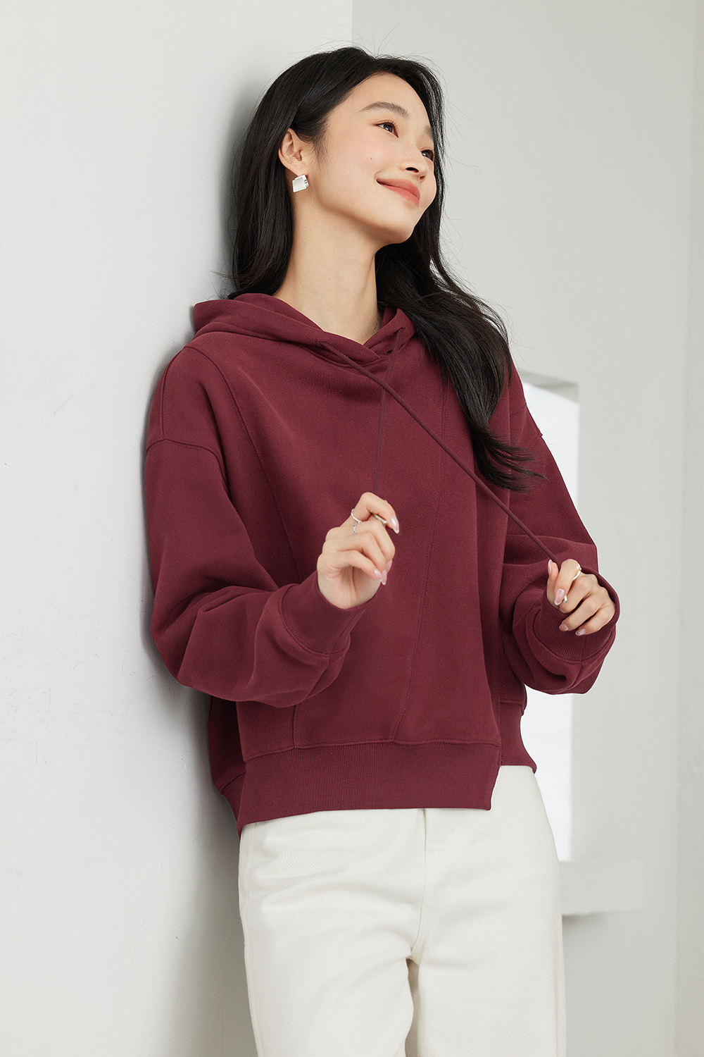 Fleece-Lined Hooded Sweatshirt