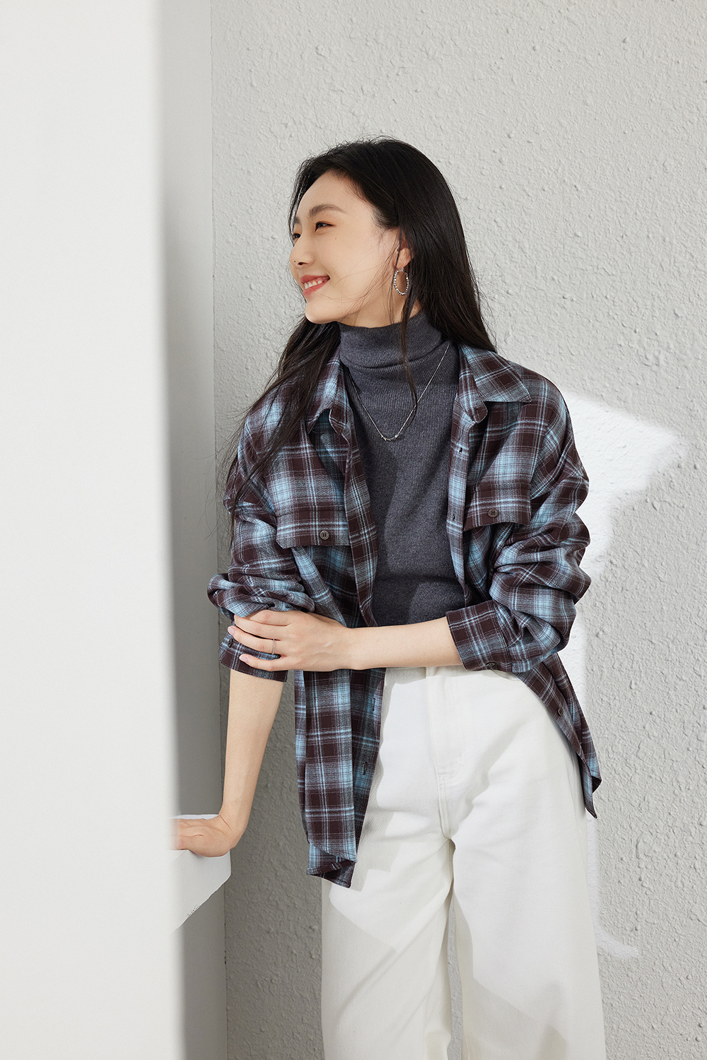 American Retro Plaid Shirt-VIMLYSTORE