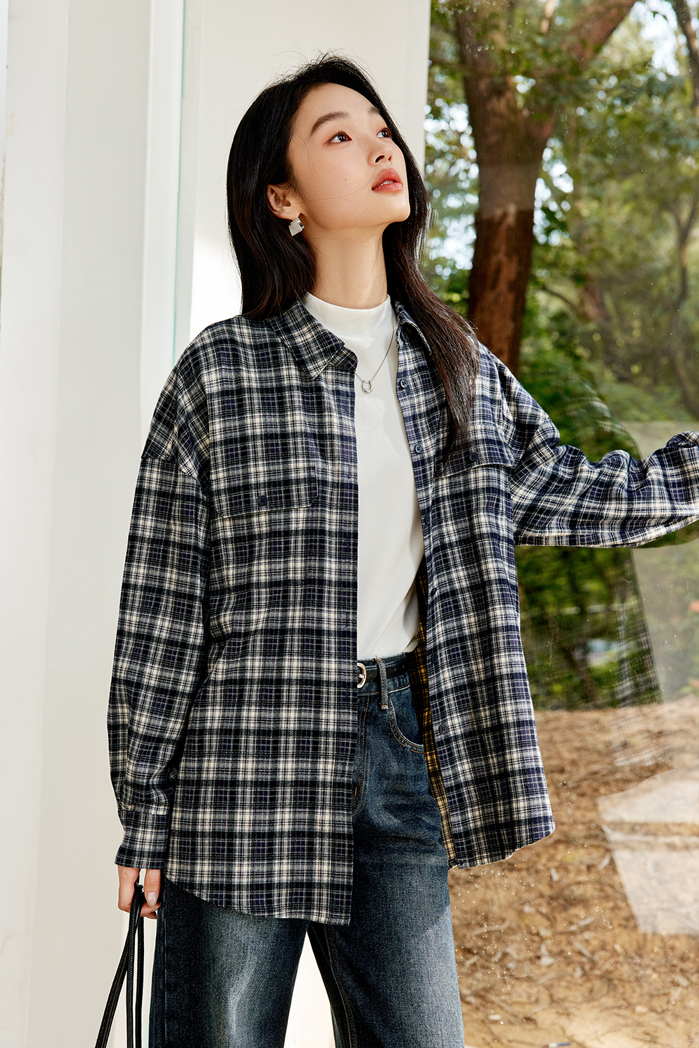 American Retro Plaid Shirt-VIMLYSTORE